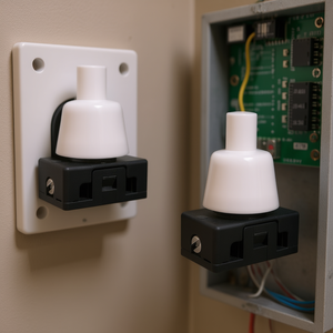 2 interrupteurs à bouton-poussoir blancs à un seul pôle pour câble électrique (2A; 250V) Modèle PP0499 - Product Image 3