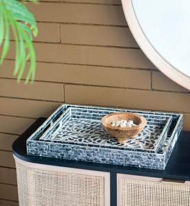 Plateaux de service de luxe en nacre de haute qualité, meilleure vente, fabriqués à la main du vietnam - Product Image 2