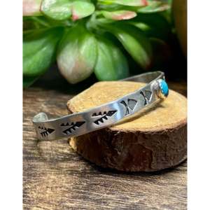 B. Shorty Kingman Turquoise & Sterling Silver Cuff Bracelet-Fashion Jewelry for Women - Product Image 3