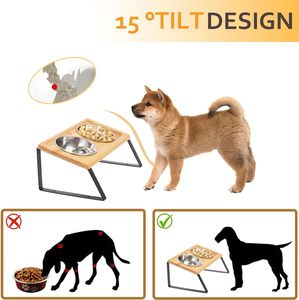 Bol d'alimentation personnalisé facile à nettoyer pour chiens et chats 2024 nouveauté bol d'alimentation pour animaux de compagnie en bois acheter à un coût raisonnable - Product Image 2
