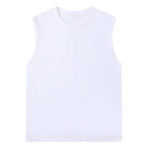 Vêtement de sport sans manches en coton 100% personnalisé avec logo imprimé, 180 g/m², pas cher, pour hommes, débardeur de sport - Product Image 4