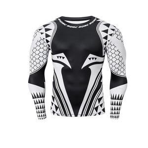 White Training Rash Guard, <b>BJJ</b> Mens High Quality <b>Rashguard</b>, Compression Shirt & <b>Bjj</b> Gears - Product Image 1