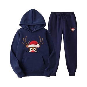 Winter Men Women Funny Christmas New Year's Tracksuit Fashion Couple Party Hoodies 100% Cotton High Quality - Product Image 6