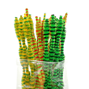 48 pièces de tiges en chenille métalliques et PET à imprimé animal, 13 mm x 30 cm, pour fournitures artistiques, artisanat et jouets éducatifs (6 couleurs) - Product Image 1