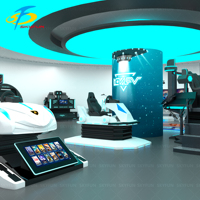 Machine de jeu VR 9D VR Experience Hall en forme d'OVNI 220 ㎡ personnalisée pour un usage domestique intérieur et extérieur Conception unique Schéma à l'échelle du site