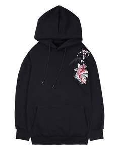 เสื้อฮู้ดมีซิปหน้าสำหรับผู้ชาย, เสื้อฮู้ดปักลายหน้าเต็มตัว - Product Image 1