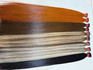 Extensions de cheveux humains à kératine I-Tip AZURA HAIR, cheveux vierges Remy, adaptées aux cheveux longs, double trame, toutes couleurs, fabrication machine, Vietnam. - Product Image 2