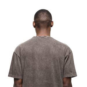 T-shirt surdimensionné 100% coton lavé à l'acide pour hommes de haute qualité léger respirant Streetwear conception anti-rides - Product Image 3