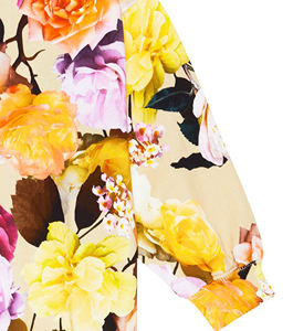 Qualité supérieure femmes Floral à manches longues col rond sweats à la mode vêtements de sport personnalisés sans couture Fitness Design - Product Image 4