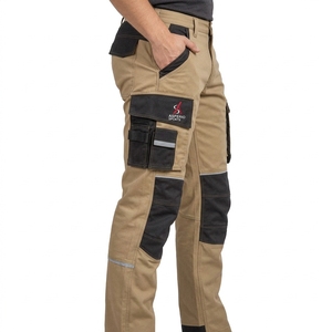 Pantalon de sécurité pour hommes, vêtements de travail personnalisés, panneaux réfléchissants, tissu robuste, plusieurs poches, coupe confortable, vêtements industriels OEM - Product Image 6