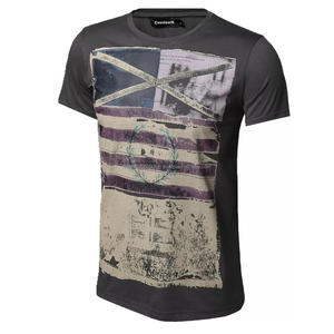 Camiseta de Cuello Redondo Estampada Unisex de Alta Calidad, Diseño Ajustado Bordado, Rayas Orgánicas, 100% Poliéster, 300 g/m², Ligera para Verano, Formal - Product Image 2