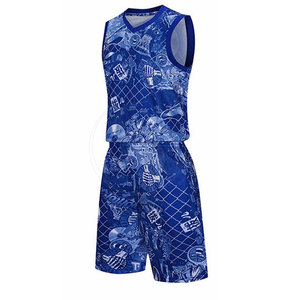 Uniforme de Baloncesto Transpirable de Talla Grande, Sublimado, 100% Poliéster, para Hombre, Bajo MOQ, Servicio OEM para Venta en Línea - Product Image 1