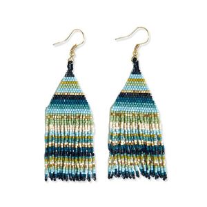 Pendientes de gota bordados con cuentas de semillas ligeras, joyería bordada con cuentas completas personalizables hechas a mano - Product Image 5