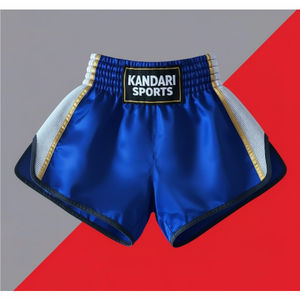 Pantalones Cortos de Muay Thai al por Mayor de Fábrica, Unisex, Transpirables, Elásticos, 100% Poliéster, Pantalones de Boxeo para Entrenamiento Deportivo - Product Image 5