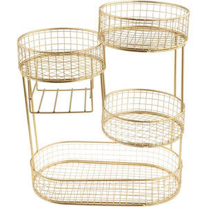 Trending Look <b>Rectangular</b> Metal Gold Color <b>Storage</b> <b>Baskets</b> Living Room Laundry <b>Storage</b> <b>Baskets</b> for Home Decorative - Product Image 1