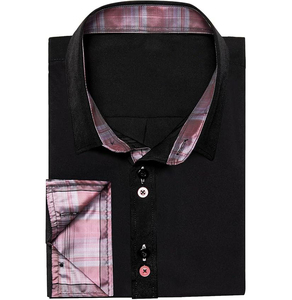 Chemise habillée en sergé à manches longues en coton de qualité supérieure pour hommes, imprimé élégant, décontracté et formel pour l'hiver - Product Image 2