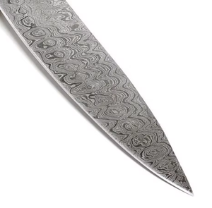 Cuchillo de Hoja Fija Personalizable OEM ODM, Cuchillo de Hoja de Acero de Damasco de Grado Industrial PRESTIGE BLADES, Mango de Madera con Punta de Gota, Gran Venta - Product Image 5