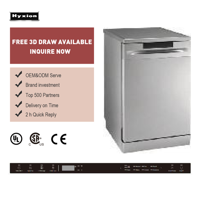 Hyxion Stainless Steel Kitchen Appliances 60CM Freestanding High Level Dishwashers
