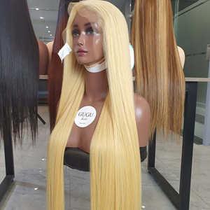 Cabello humano virgen Rubio de 30 pulgadas superventas para peluca Frontal de encaje transparente HD Color de encaje precio al por mayor - Product Image 2