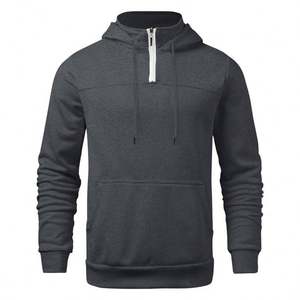 Vente chaude de haute qualité 100% coton hommes sweat à capuche surdimensionné coton lourd sport fermeture éclair cordon sweats à capuche à la mode pour hommes - Product Image 1