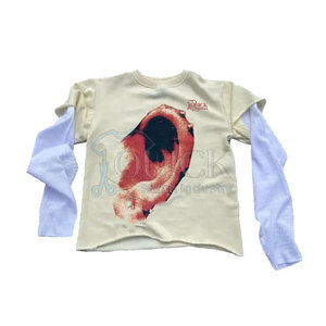 T-shirt pour homme à double couche personnalisé, mélange polyester/coton, respirant, séchage rapide, écologique, léger, manches longues, col rond - Product Image 2