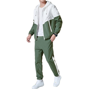 Ensemble de survêtement pour homme à manches longues, coupe-vent, imperméable, respirant, deux pièces - Product Image 1