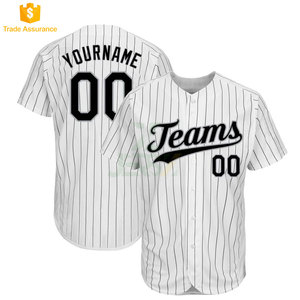 Maillot de baseball unisexe de haute qualité à col en V et manches courtes pour adulte, respirant, à séchage rapide, imprimé, vêtements de sport, nom personnalisé cousu - Product Image 3