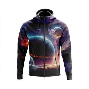 Venta al por mayor gráfico cremallera completa Sudadera con capucha personalizada pulóver algodón OEM en blanco cara completa cremallera Sudadera con capucha mejor precio hombres cremallera sudaderas - Product Image 1