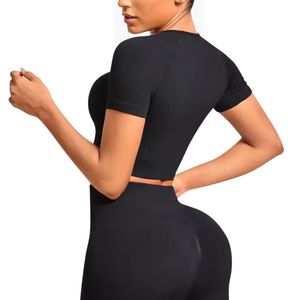 เสื้อครอปท็อปผู้หญิง ขายส่ง เสื้อครอปท็อปฤดูร้อนแบบใหม่ เซ็กซี่ เสื้อยืดครอปท็อปเปล่า OEM เสื้อระบายอากาศ - Product Image 5