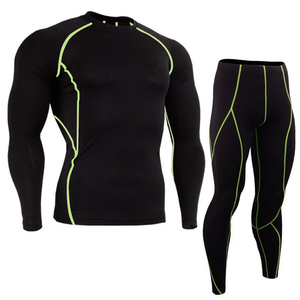 OEM Custom Sublimation <b>Printed</b> Spandex Rash Guard Set for Men <b>Surfing</b> Diving MMA Compression Wear Men's Guard Set - Product Image 5