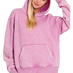 Sudadera con Capucha Extra Grande para Mujer, Lavado Ácido Premium, de Alta Calidad, Duradera y Cómoda - Product Image 1