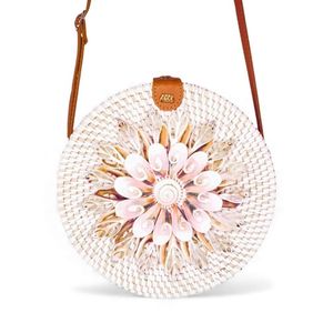 Bolso de Mano de Ratán Tejido Natural con Cierre de Cuerda con Patrón de Madreperla para un Estilo Elegante de Verano, de Vietnam - Product Image 3