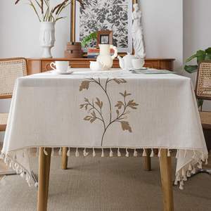 100% Cotton Embroidered <b>Tablecloth</b> Customisable Size Options - Product Image 1