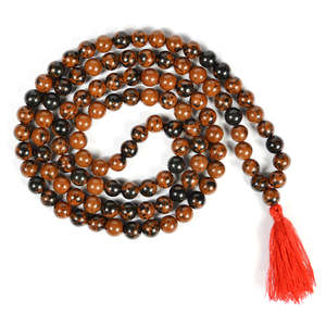 Collier Mala en Obsidienne Acajou - Bijou en Pierre Naturelle pour l'Équilibrage et la Protection - Product Image 1