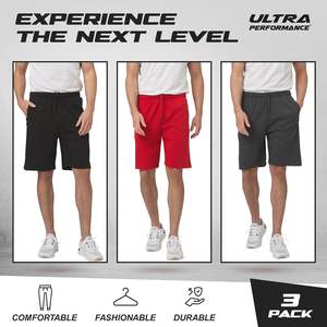 Ultra Performance 3 Pack <b>Mens</b> <b>Shorts</b> Casual <b>Men's</b> Athletic <b>Short</b> Workout Gym <b>Shorts</b> for <b>Men</b> <b>with</b> <b>Zipper</b> <b>Pockets</b> - Product Image 5
