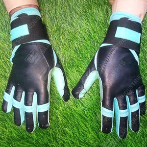 New Arrival Black & Mint <b>Green</b> Color Best Quality <b>Leather</b> Baseball Batting <b>Gloves</b> Latest Design Long Cuff Batting <b>Leather</b> <b>Gloves</b> - Product Image 3