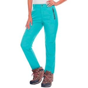 กางเกงซอฟต์เชลล์ใส่สบายสำหรับผู้หญิงกางเกงผ้าขนแกะซับในกันน้ำ - Product Image 3