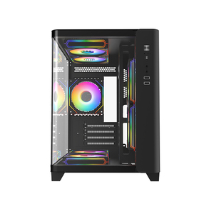 Oem M-ATX trường hợp argb <span class=keywords><strong>LED</strong></span> ánh sáng Máy tính để bàn CPU tủ máy tính Vỏ máy tính chơi game trường hợp PC với cong Tempered Glass Hỗ trợ 7 người hâm mộ - Product Image 3