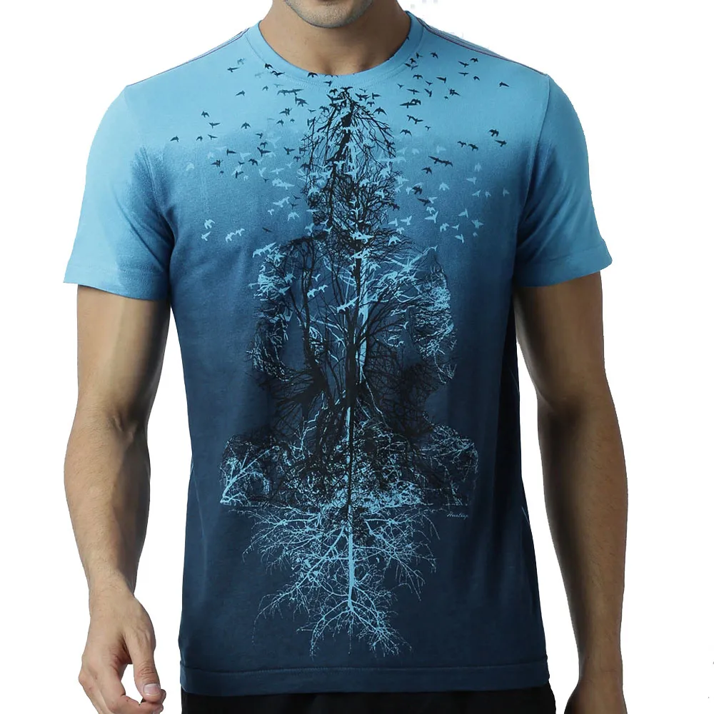 100% Polyester Fabrikant Effen Katoenen Heren T-Shirt Custom Sublimatie Afdrukken Casual Stijl Hot Selling Blank Ontwerp