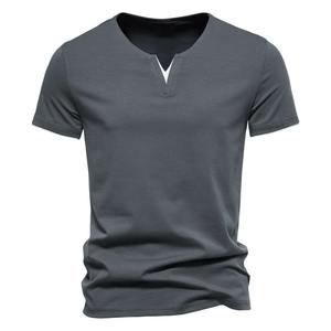 Stock de ropa a granel, ropa mixta, paca de ropa usada, camiseta informal de manga corta de Color sólido para hombres, camisetas de alta calidad para hombres - Product Image 4