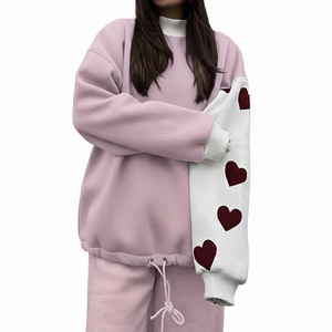 Sweat-shirt d'hiver à col montant surdimensionné pour femmes avec tissu de haute qualité - Product Image 1