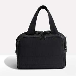 Jade Large Capacity Travel <b>Makeup</b> Bag Zipper Closure Cosmetic <b>Case</b> with Custom Logo PVC and Nylon Material" - Product Image 1