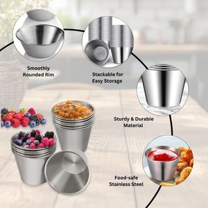 2025 Factory Arrival Stainless Steel <b>Sauce</b> Cup Small Korean Dip Food Grade Serveware Bulk Order for Pickles Dipping <b>Sauces</b> - Product Image 2