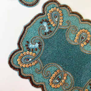 MS Handicraft Luxury <b>Beaded</b> Table <b>Placemat</b>-Handmade Non-Slip & Durable - Product Image 1
