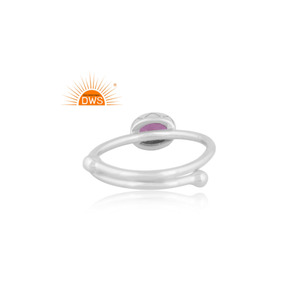 Meilleure vente bague empilable en argent sterling fin avec améthyste rose naturelle bijoux personnalisés pour femmes cadeau pour elle - Product Image 4