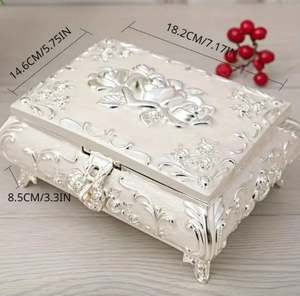 New Arrival <b>Decorative</b> White Metal Jewelry <b>Box</b> for Keeping Luxury Jewelry in Modern Design - Product Image 4