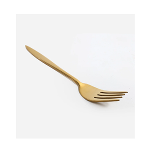 ชุดช้อนส้อมและส้อมด้ามทองเหลืองขัดเงาสีทองมีดีไซน์ - Product Image 2