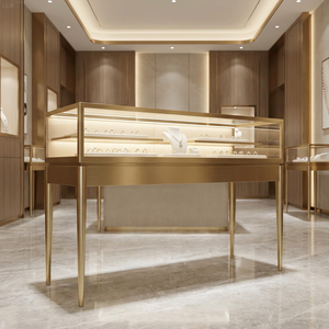 Vitrines de présentation de bijoux et montres de luxe modernes personnalisées LUX 2026 les plus vendues avec éclairage LED pour l'aménagement intérieur de bijouteries - Product Image 2