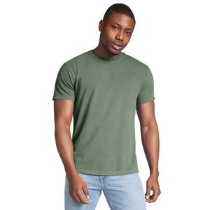 Camiseta de algodón peinado estampada de manga corta con cuello redondo informal - Product Image 6