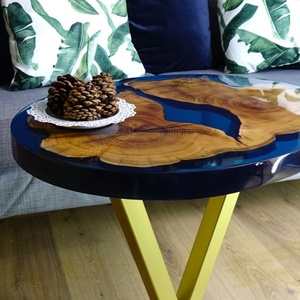 Luxury Wooden Resin Center <b>Table</b> Handmade Modern Coffee <b>Table</b> For Living Room Decor - Product Image 2